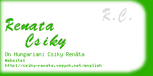renata csiky business card